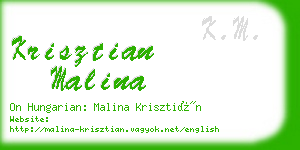 krisztian malina business card